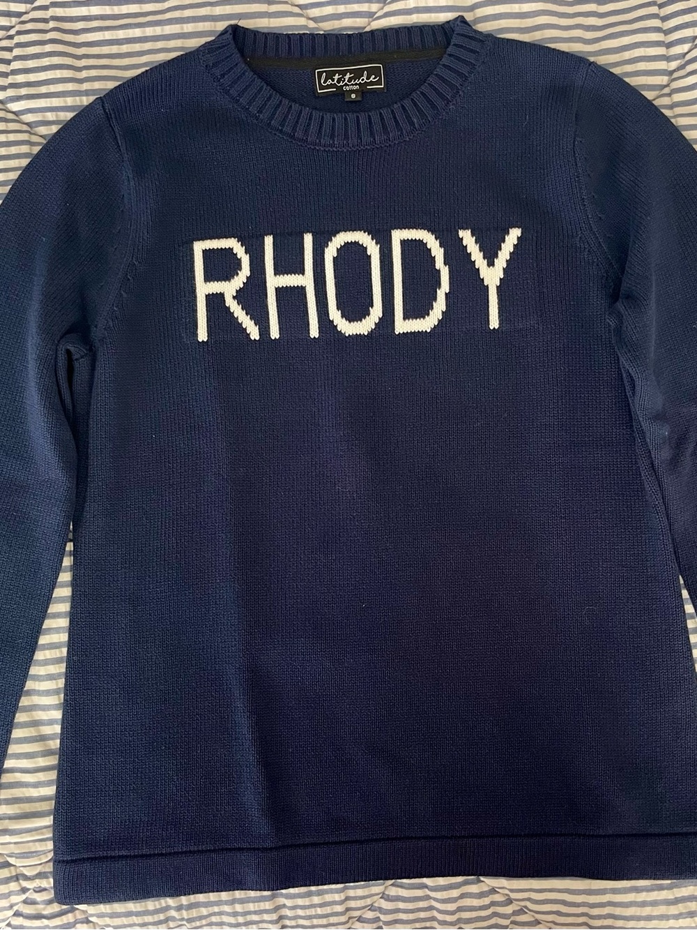 Women’s  Navy 'RHODY' Crewneck Sweater